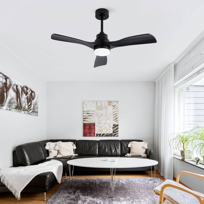 42 Inch Ceiling Fans with Lights and Remote, Ceiling Fan with Light 3 Blades Modern Ceiling Fan Noiseless Reversible DC Motor