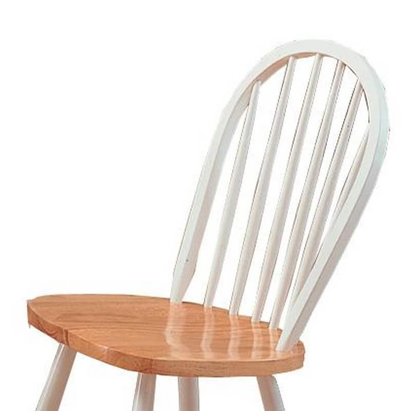 Brown/White Fabric Upholstered Wood Frame Dining Chair, Set of 4, Sturdy Dining Chair for Dining Rooms - 19