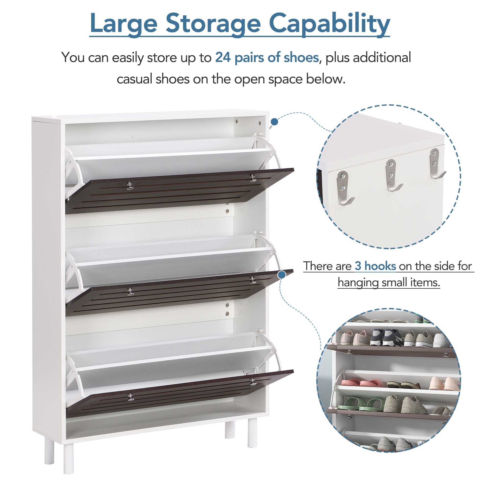 Slim metal sales shoe rack