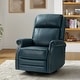 preview thumbnail 24 of 34, Alina Modern 20''w Genuine Leather Swivel Rocker Nursery Manual Recliner Chair with Rolled Arms by HULALA HOME