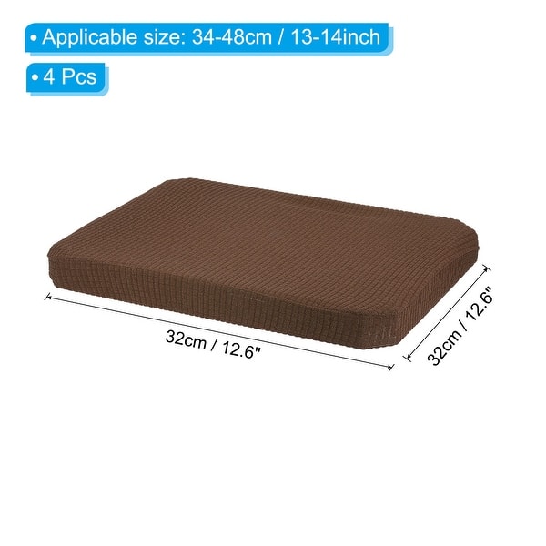 dimension image slide 2 of 13, 4 Pcs Chair Seat Covers Rectangle, Stretch Rectangle Bar Stool Covers