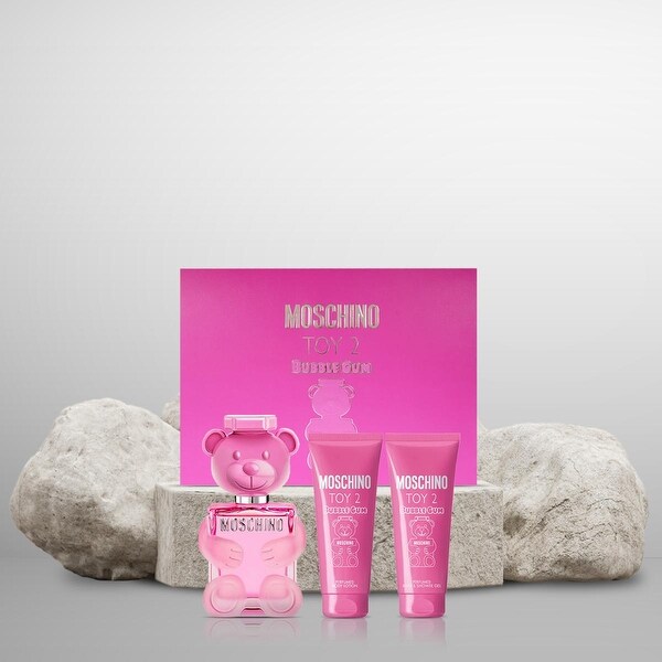 Moschino Toy 2 Bubble Gum 3 Piece Gift Set for Women- EDT, Body