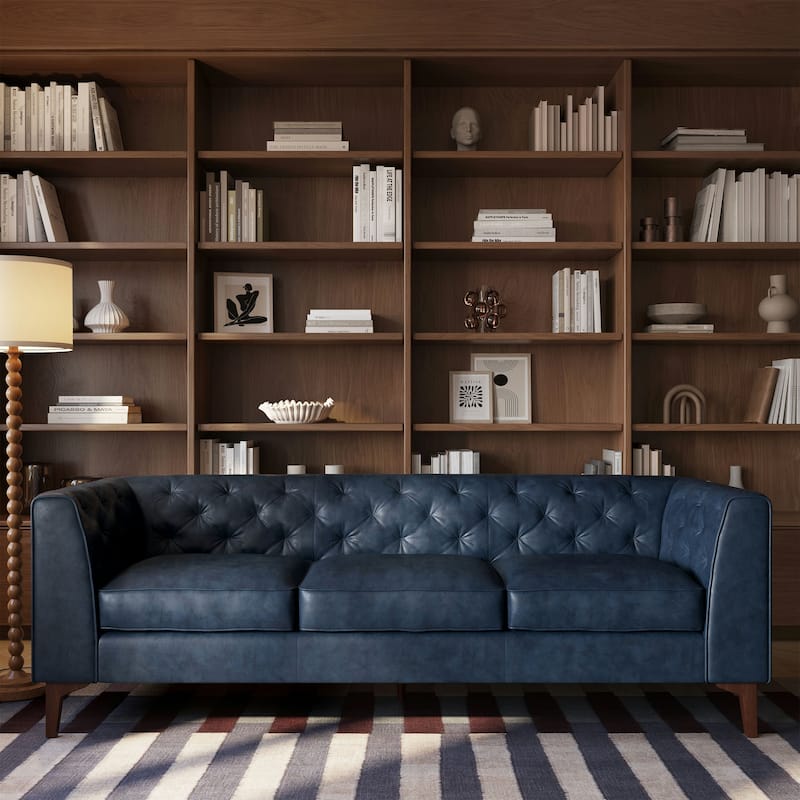 Poly & Bark Essex 89" Sofa - Full Grain Genuine Italian Leather