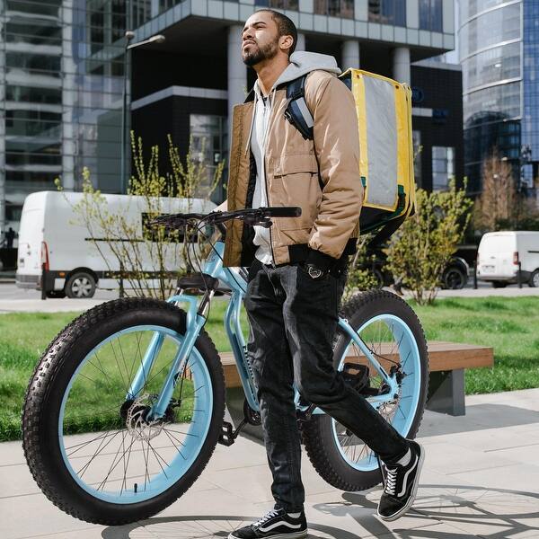 26Inch Wheels 21Speed Aluminum Frame Fat Tire Bike Bed Bath