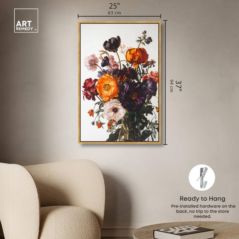 Regal Rose Riot I Canvas by Art Remedy