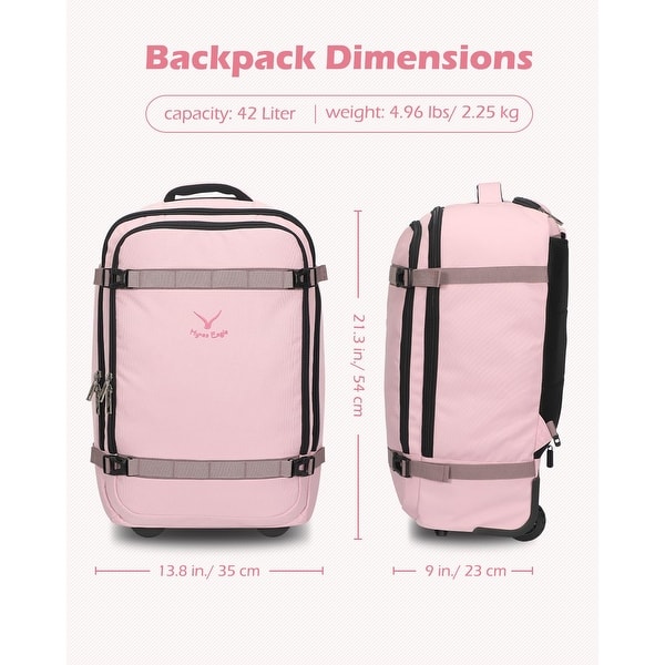 Rolling Backpack 42L Backpack with Wheels Airline Approved Carry on Luggage Laptop Travel Backpack for Women Men Black-2024 - Bed Bath & Beyond - 42714479 Rolling Backpack 42L Backpack with Wheels Airline Approved Carry on Luggage Laptop Travel Backpack for Women Men Black-2024 - Bed Bath & Beyond - 42714479