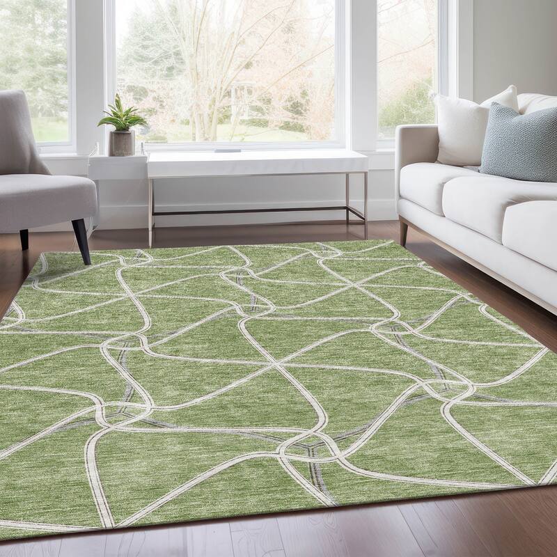 Premium Washable Super Soft Contemporary Geo Mayfield Rug