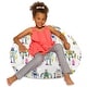 preview thumbnail 35 of 189, Kids Bean Bag Chair, Big Comfy Chair - Machine Washable Cover 38 Inches Large - Canvas Robots on White