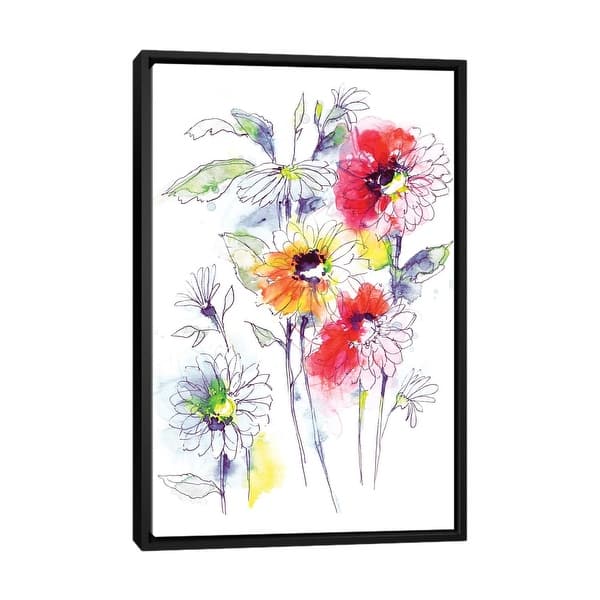 slide 2 of 9, iCanvas "August I" by Lesia Binkin Framed Canvas Print Black - 40x26