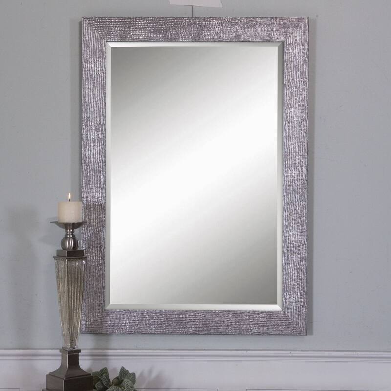 Uttermost Tarek 42" X 30" Textured Silver Contemporary Elegant Wall