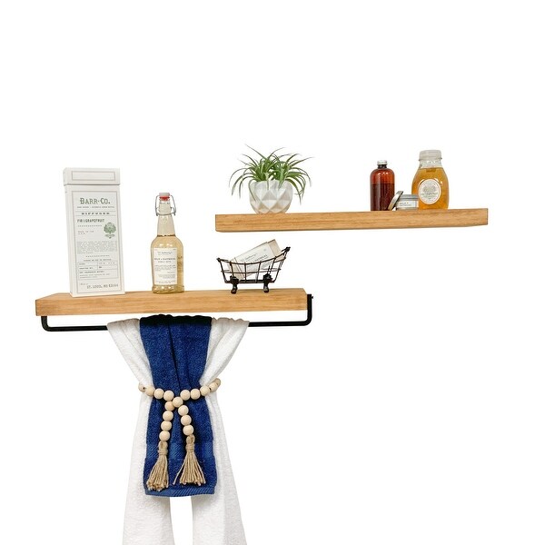 Del Hutson Designs True Floating Shelf and Towel Rack. Opens flyout.