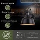 preview thumbnail 2 of 14, Cody Dark Bronze Motion Sensor Dusk to Dawn Outdoor Wall Light Farmhouse Metal Shade - 9.25-in W x 11.25-in H x 10.5-in D