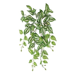 Artificial Tradescantia Spiderwort Ivy Leaf Vine Hanging Plant Greenery  Foliage Bush 24in - 24 L x 12 W x 5 DP - On Sale - Bed Bath & Beyond -  36743840