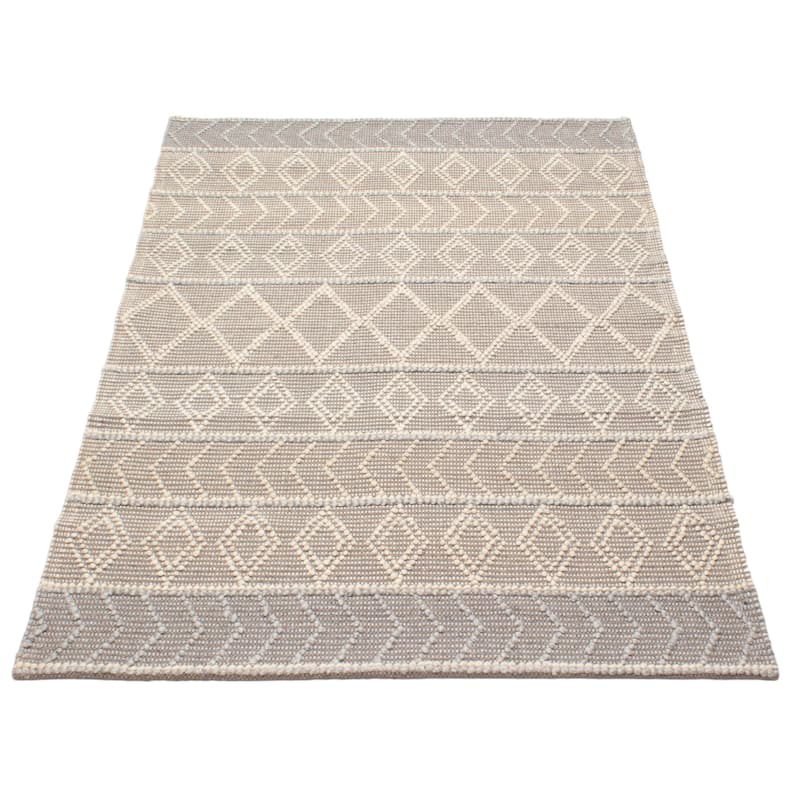 ECARPETGALLERY Braid weave Sienna Brown Wool Rug - 5'1 x 7'11