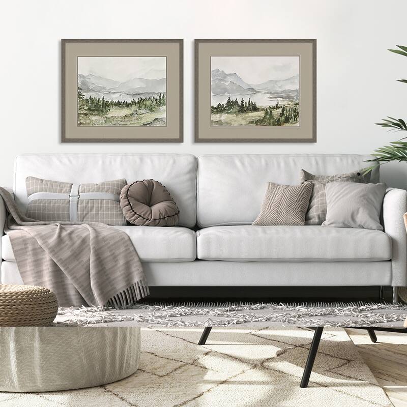 Reservoir S/2 Framed Art Giclee Under Glass - Green