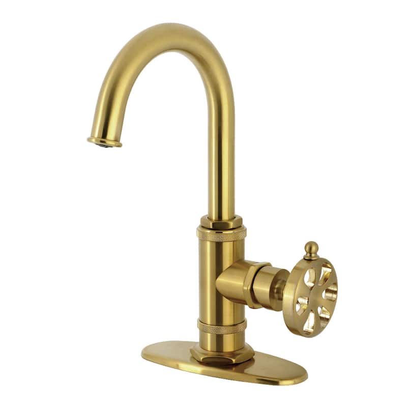 Kingston Brass Belknap One-Handle 1-Hole Deck Mount Bar Faucet - Brushed Brass
