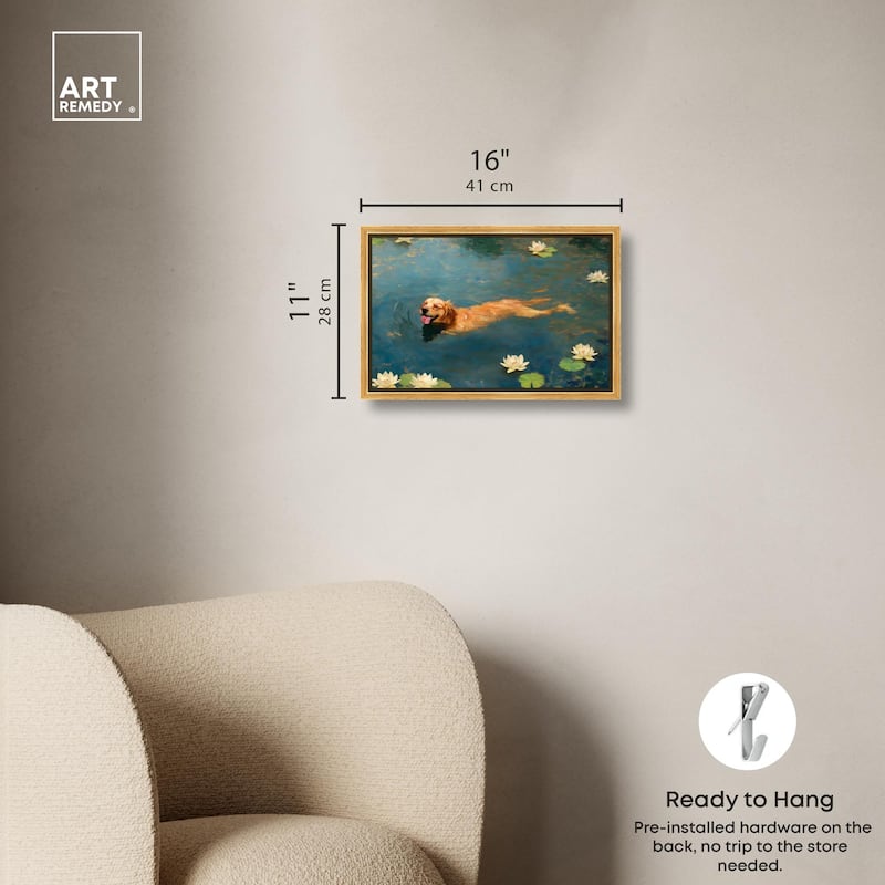 Pond Pup II Canvas by Art Remedy