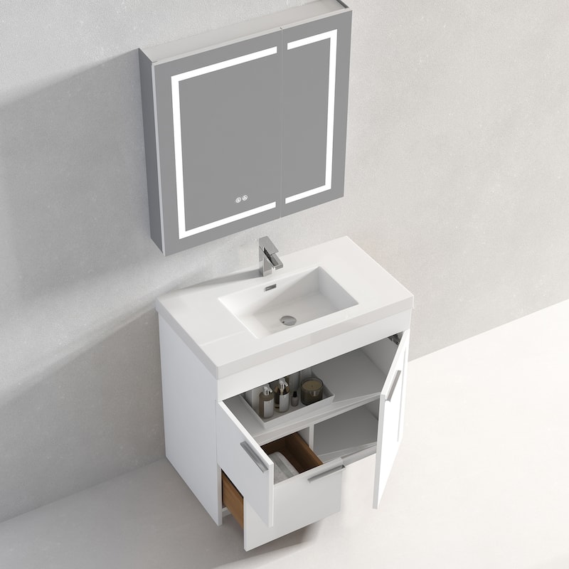 Blossom Hanover 36 Inch Bathroom Vanity with Topmount Acrylic Sink
