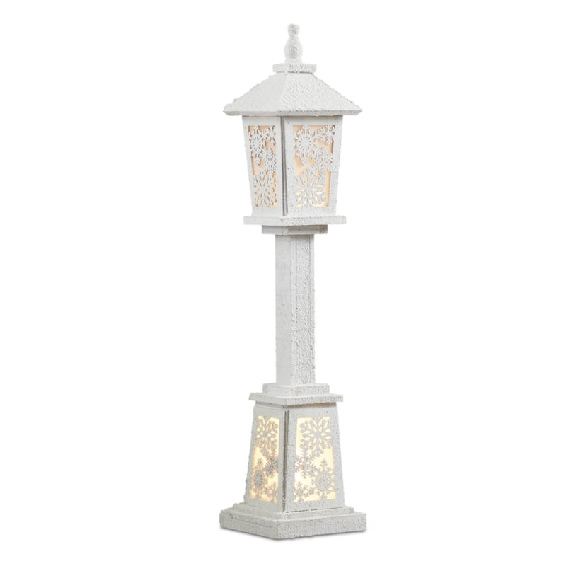 LED Lighted Winter Lantern Post Christmas Decoration - 32"