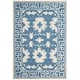 preview thumbnail 18 of 23, SAFAVIEH Handmade Bella Viva Modern Floral Wool Rug 4' x 6' - Blue/Ivory - Rectangle