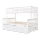 preview thumbnail 19 of 55, Separable Twin-Over-Full Bunk Bed Wooden Kids Bed with Twin Size Trundle,Guardrails,Drawers for Bedroom