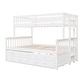 preview thumbnail 18 of 16, Twin Over Full Wood Bunk Bed with Twin Size Trundle, White
