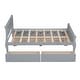 preview thumbnail 5 of 50, Full Wood Platform Bed with Drawers - Elegant Design, No Box Spring Needed