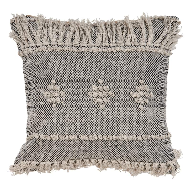 Sevita Diamond Overtufted Cotton Indoor Throw Pillow 20 inch