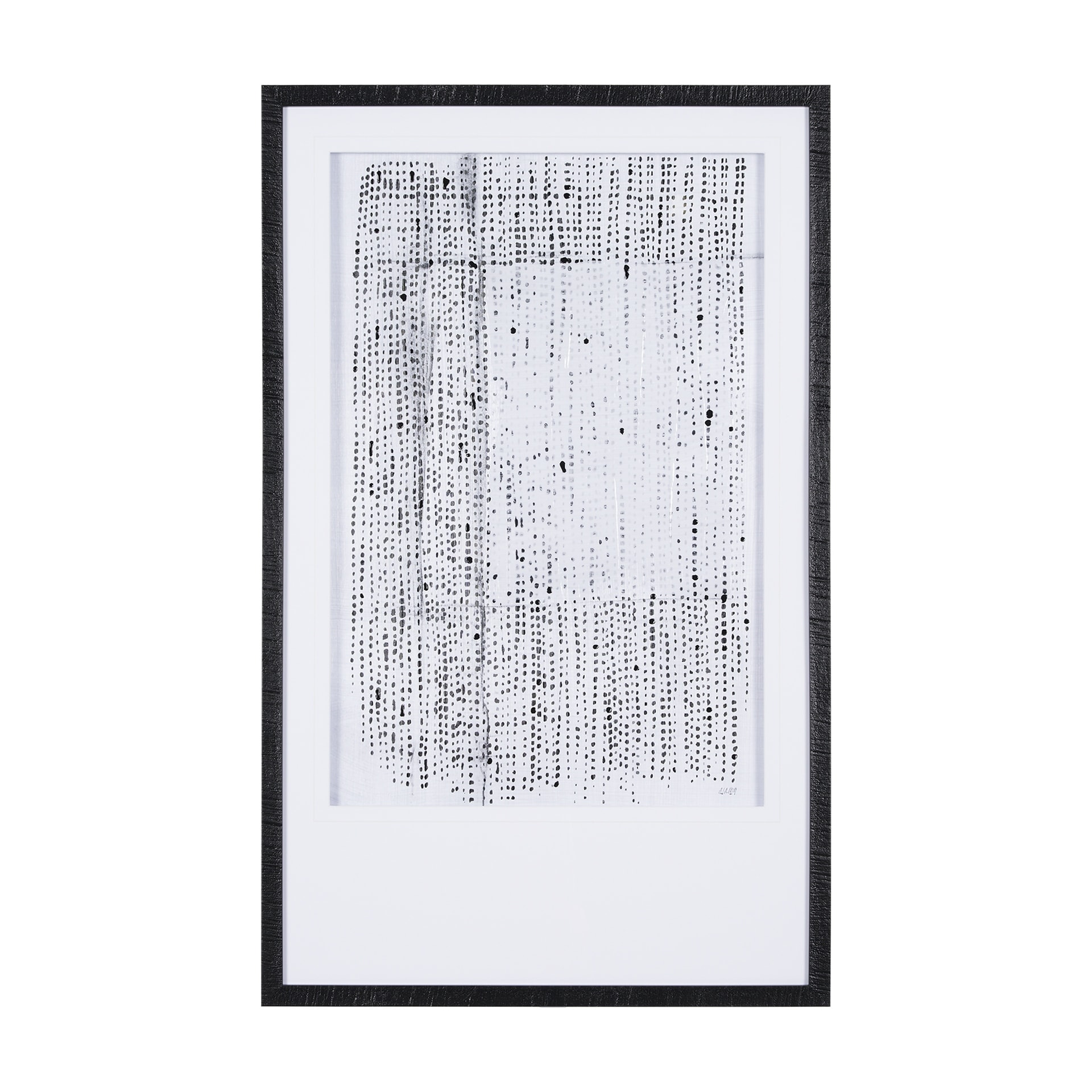 Mercana Dot Texture I by Mercana Studio a Hand Embellished Textured Framed Art Print Matted under Glass