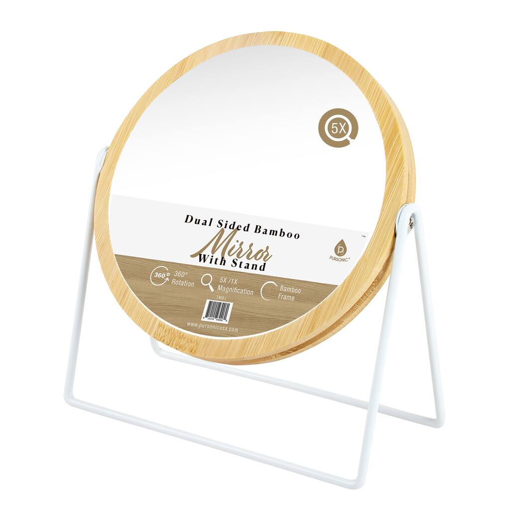 Dual-Side Mirror with Seamless 360 Rotation