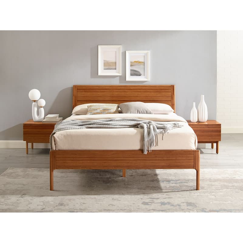 Ventura Queen Platform Bed, Amber