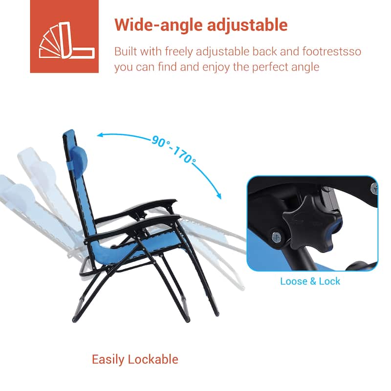 LIVOOSUN Zero Gravity Patio Chairs (Set of 2)