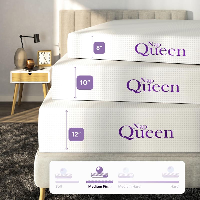 NapQueen 10" Bamboo Charcoal Memory Foam Mattress