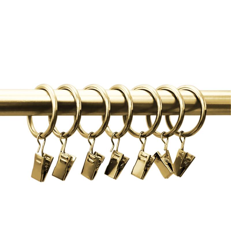 Lumi 1-1/4 in. Clip Rings For 3/4 in. Curtain Rods(7-Pack) - 1.25"