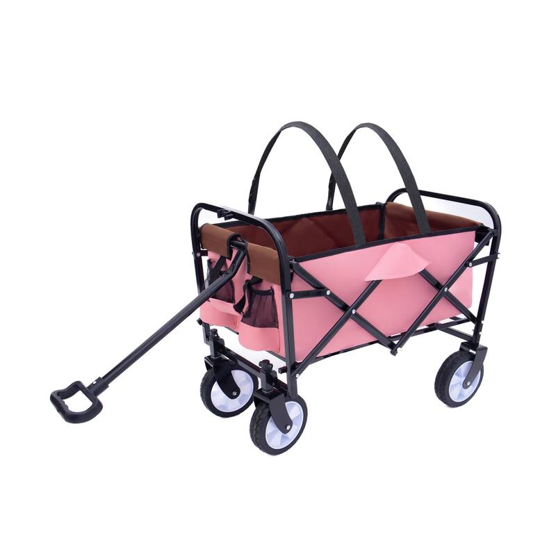 Foldable Wagon with Straps, Beach & Utility Cart, 225lb Capacity