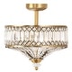 preview thumbnail 1 of 18, River of Goods Furey Bronze/Gold Tiered Glass Semi-flush Lighting Fixture - 14.75"L x 14.75"W x 15.25"H