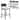 Pellebant Outdoor 2 or 4PCS Barstools with Cushion