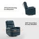 preview thumbnail 33 of 111, Fiacro 30.31" Genuine Leather Wingback Swivel Rocker Recliner with Nailhead Trim