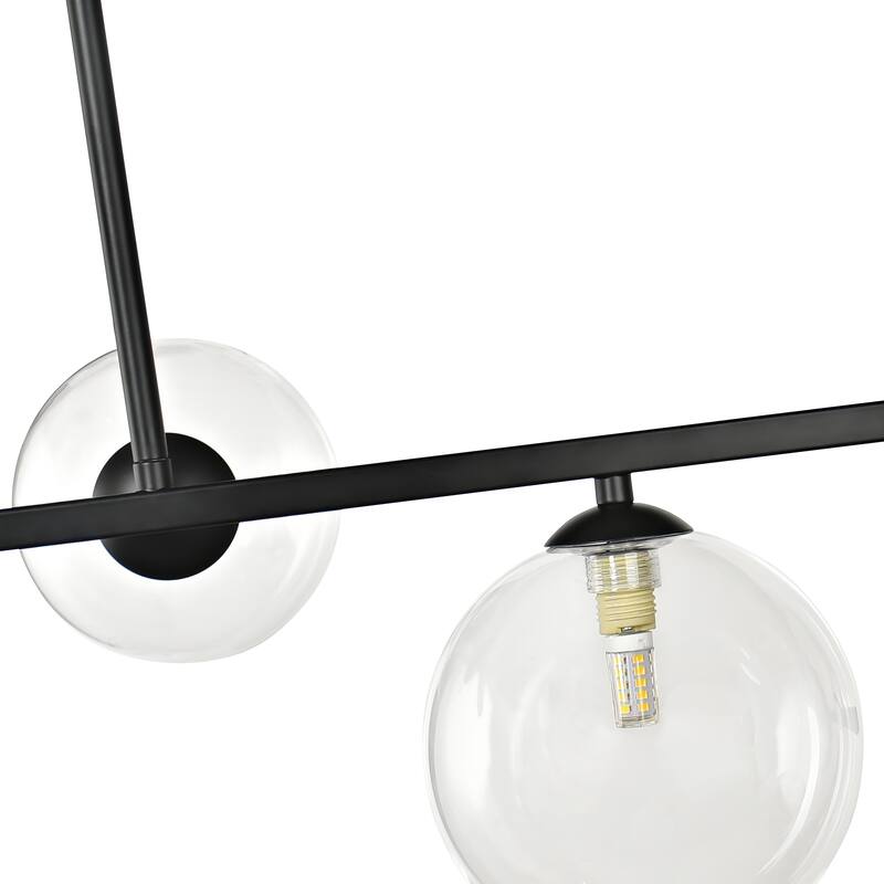 10-Light G9 Nordic Glass Strip Bubble Light Creative Chandelier