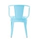 preview thumbnail 7 of 8, Roomfitters 3-Piece Outdoor Bistro Set Metal Patio Dining Furniture with Round Table and 2 Chairs, Light Blue
