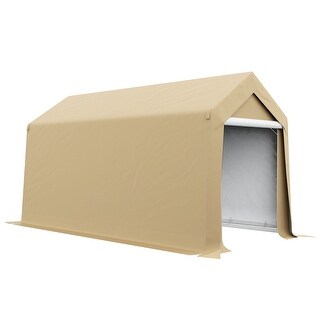Outsunny Garden Storage Tent, Waterproof Portable Shed Storage Shelter with Ventilation Window and Large Door