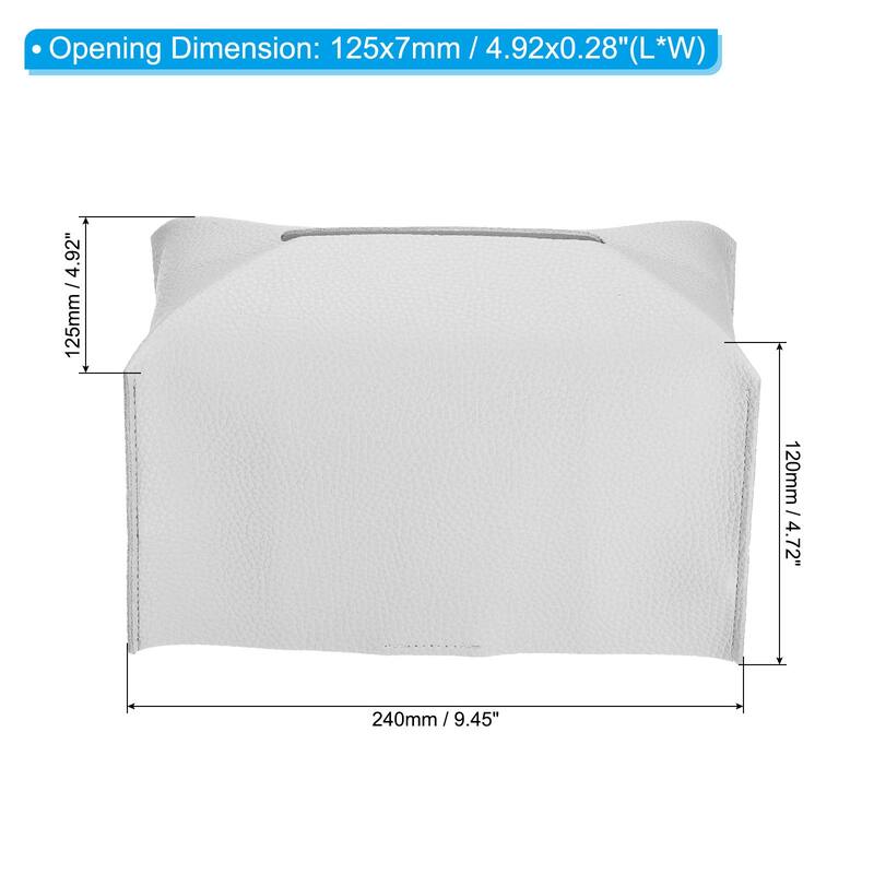 9.4x5x4.7" Tissue Box Cover PU Leather Decorative Holder Dispenser