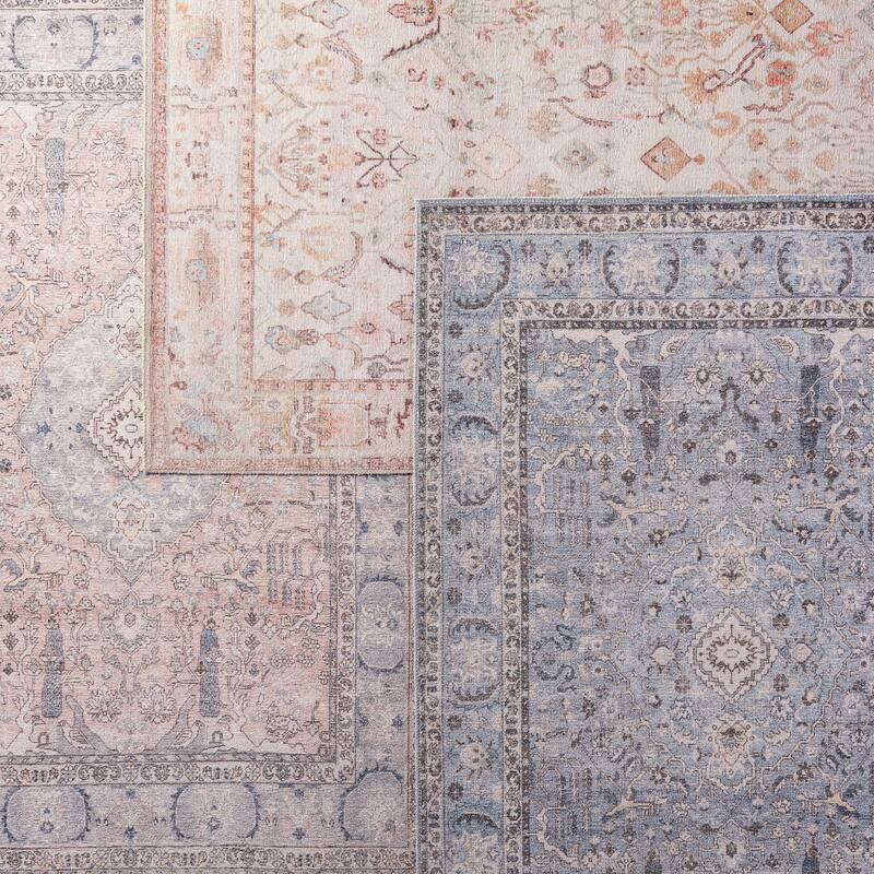 Kadin Machine Washable Medallion Area Rug