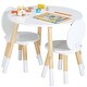 preview thumbnail 6 of 6, VECELO Kids Table with 2 Chairs Set for Toddlers, Boys, Girls, 3 Piece Kiddy Table and Chairs Set, White