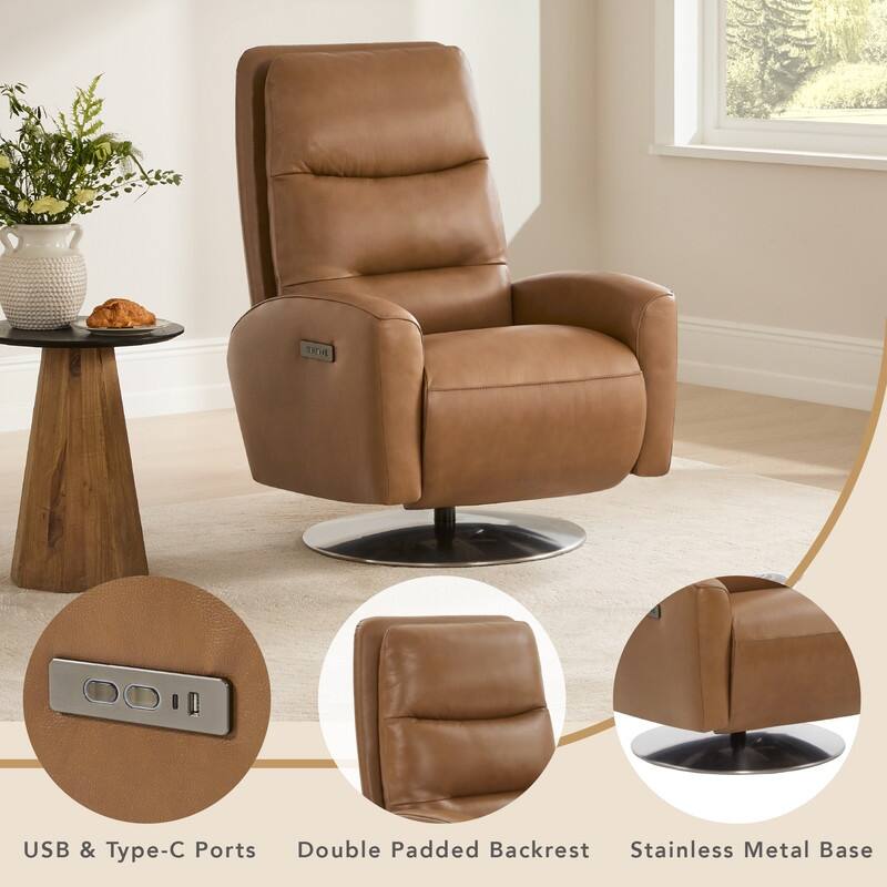 Mateo Dual Motor Power Swivel Recliner Lounge Chair