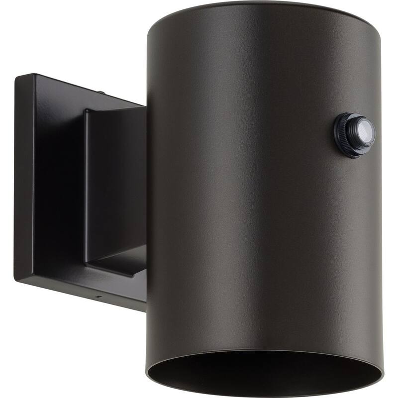 Cylinder Collection 1-Light Antique Bronze 5-Inch Modern Outdoor Small Wall Lantern Light - 5 in x 7.94 in x 7.25 in - 5 in x 7.94 in x 7.25 in