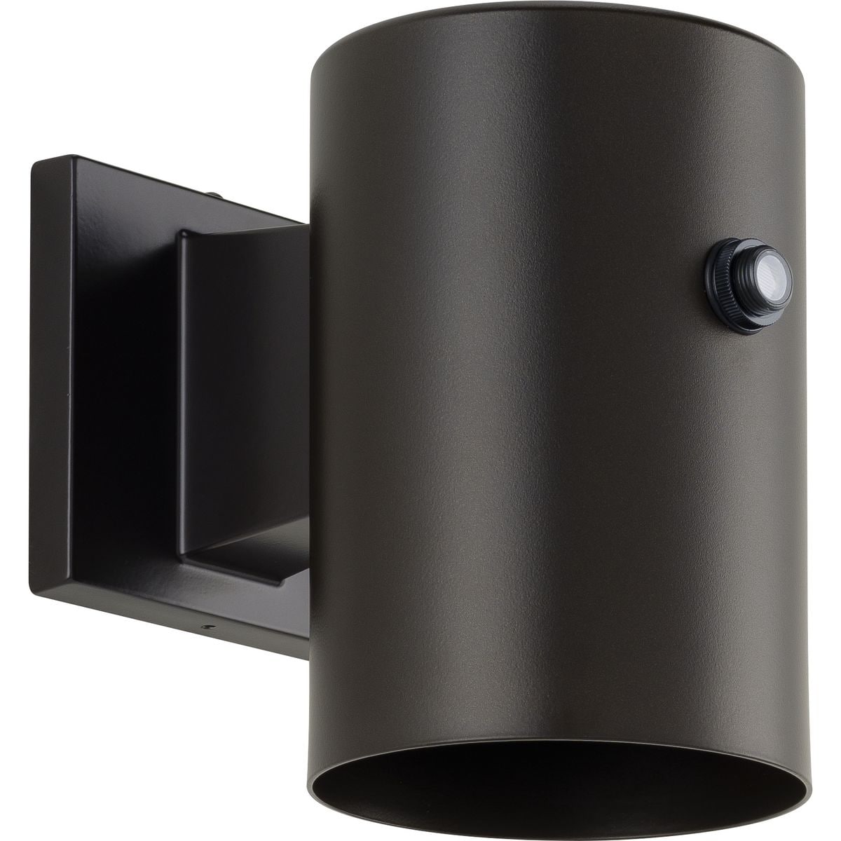 Cylinder Collection 1-Light Antique Bronze 5-Inch Modern Outdoor Small Wall Lantern Light - 5 in x 7.94 in x 7.25 in