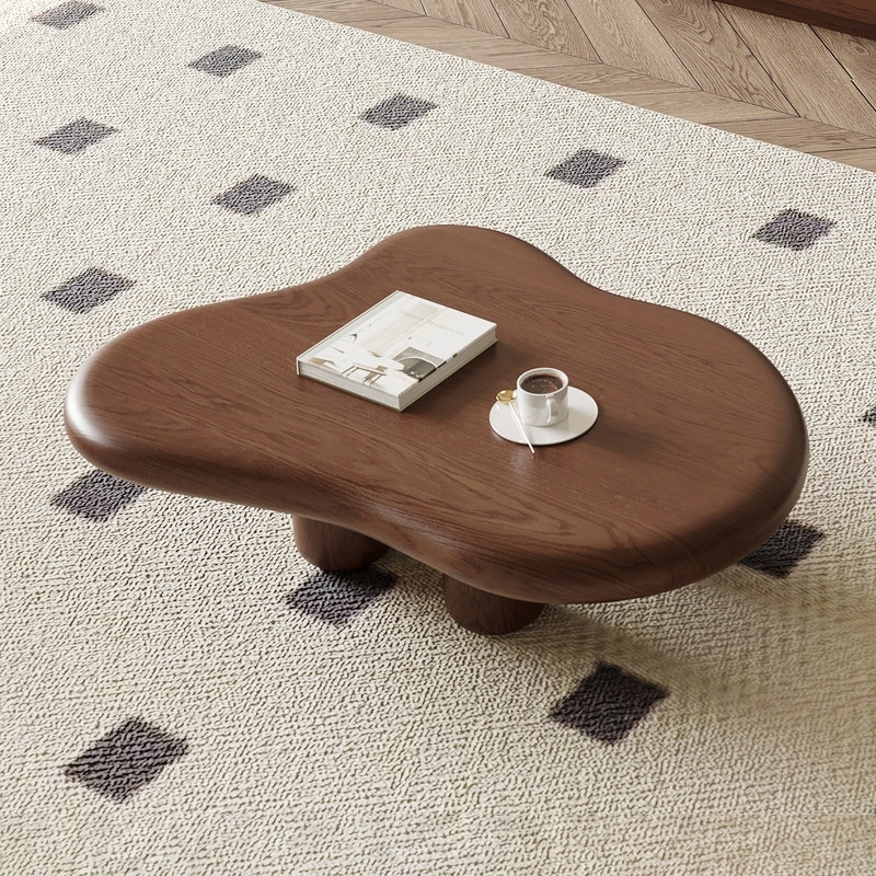48.4" Modern Walnut Cloud Coffee Table for Living Room