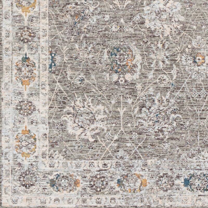 Conrad Traditional Medium Grey Area Rug - 5' x 8'2"