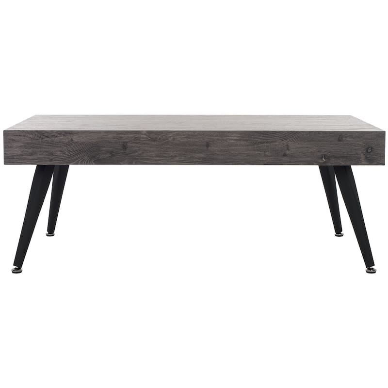SAFAVIEH Clevie Modern Coffee Table - 43.3" x 23.6" x 16.5" - 43Wx24Dx17H - Black Oak